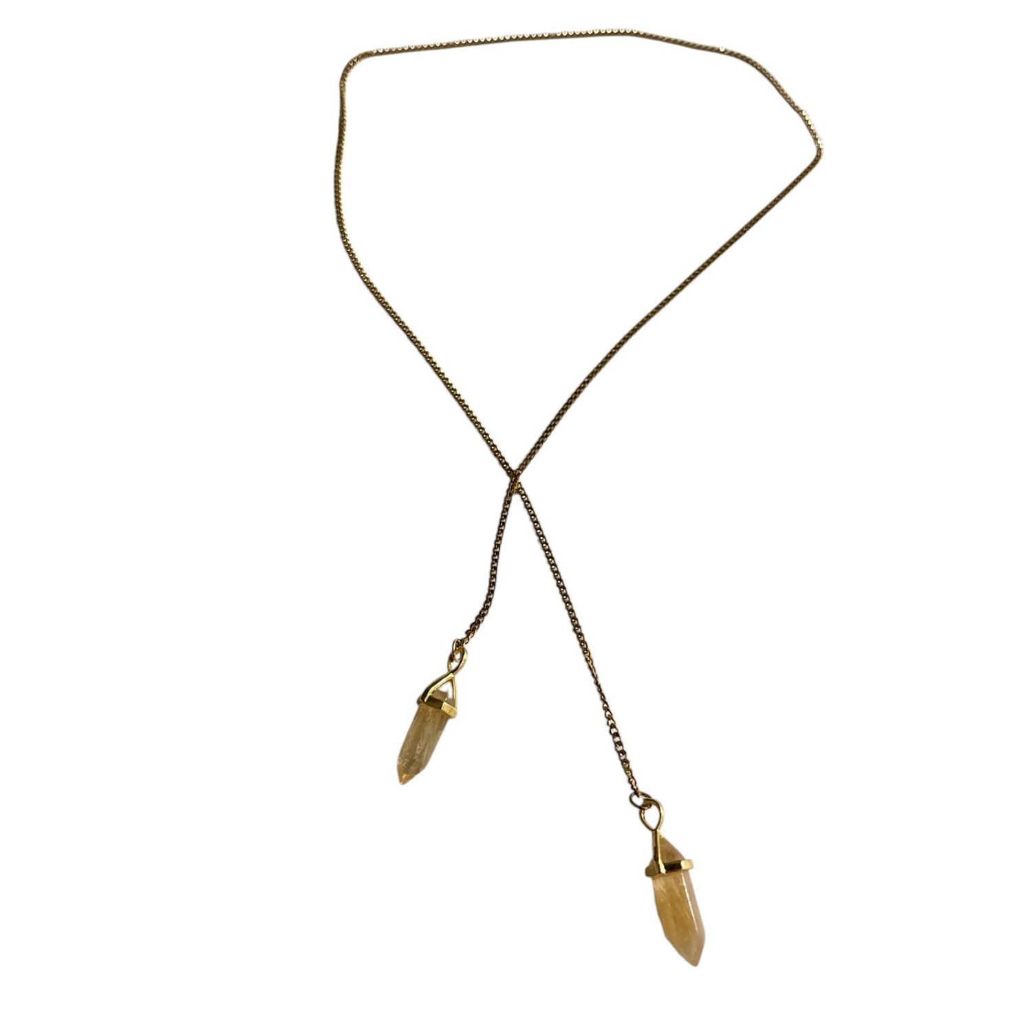 Drop Gemstone Necklace