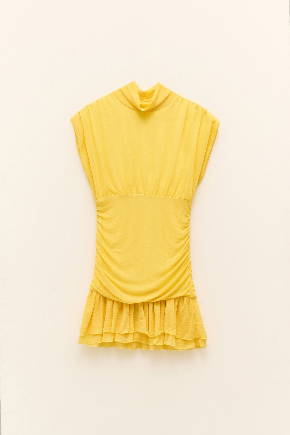 Sleeveless Mini Dress Sleeveless Mini Dress, Color: Yellow, Size: S/M