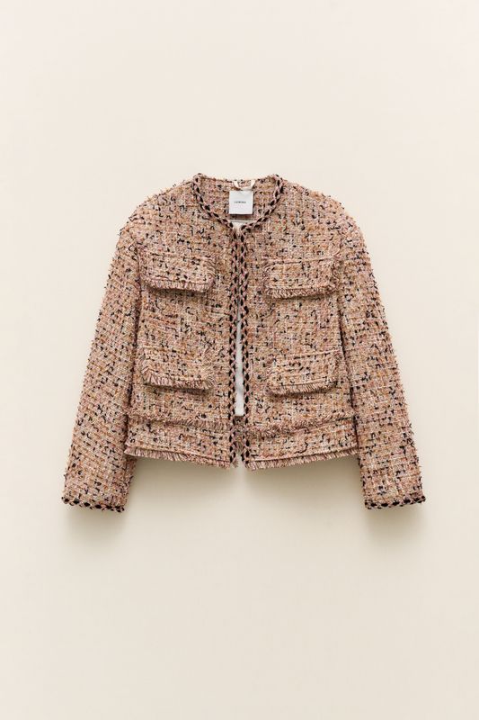 Bouclé Short Jacket - Pink