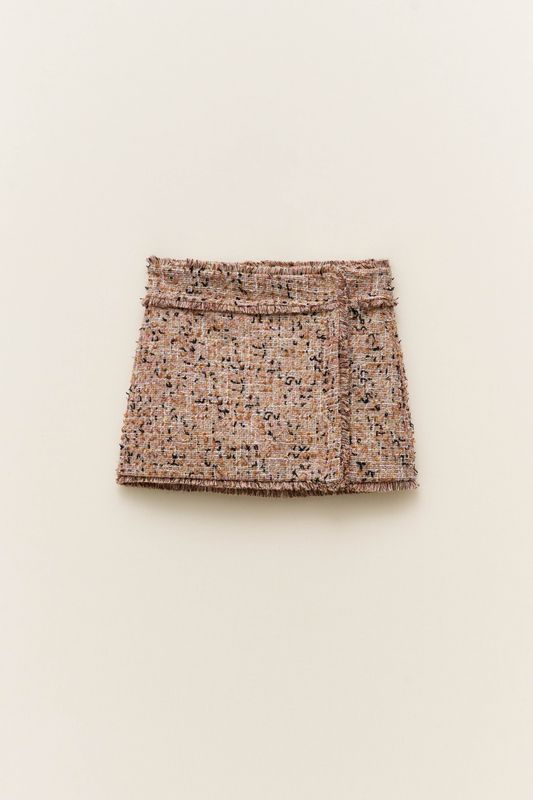 Bouclé Mini Skirt - Pink