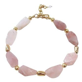 Large Stone Rose Quartz Necklace