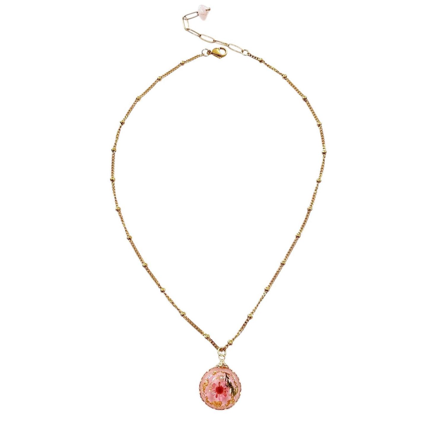 Vintage Rose Pendant Necklace