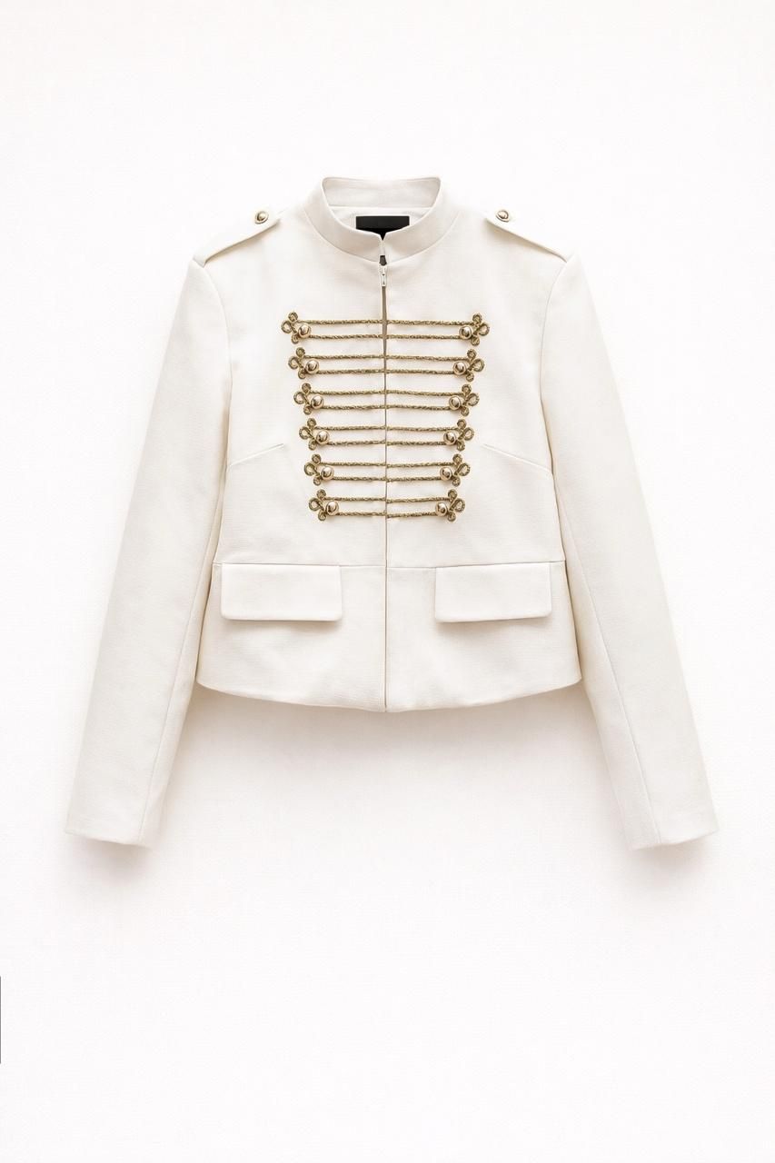 White Cropped Jacket