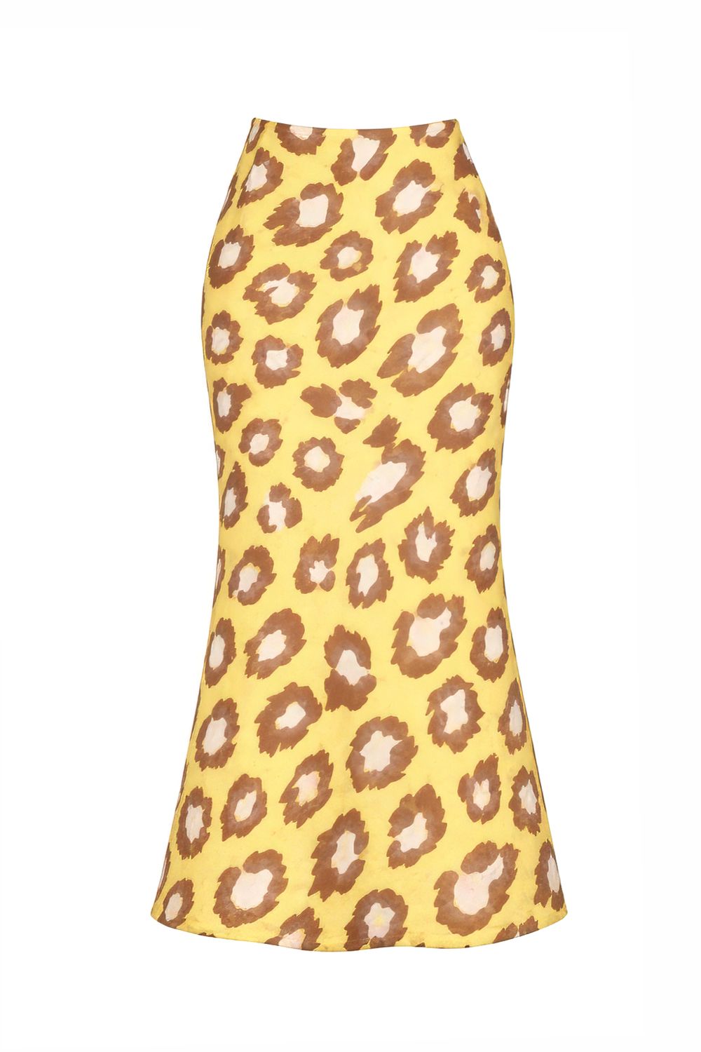 Viscose Printed Midi Skirt - Abstract Animal