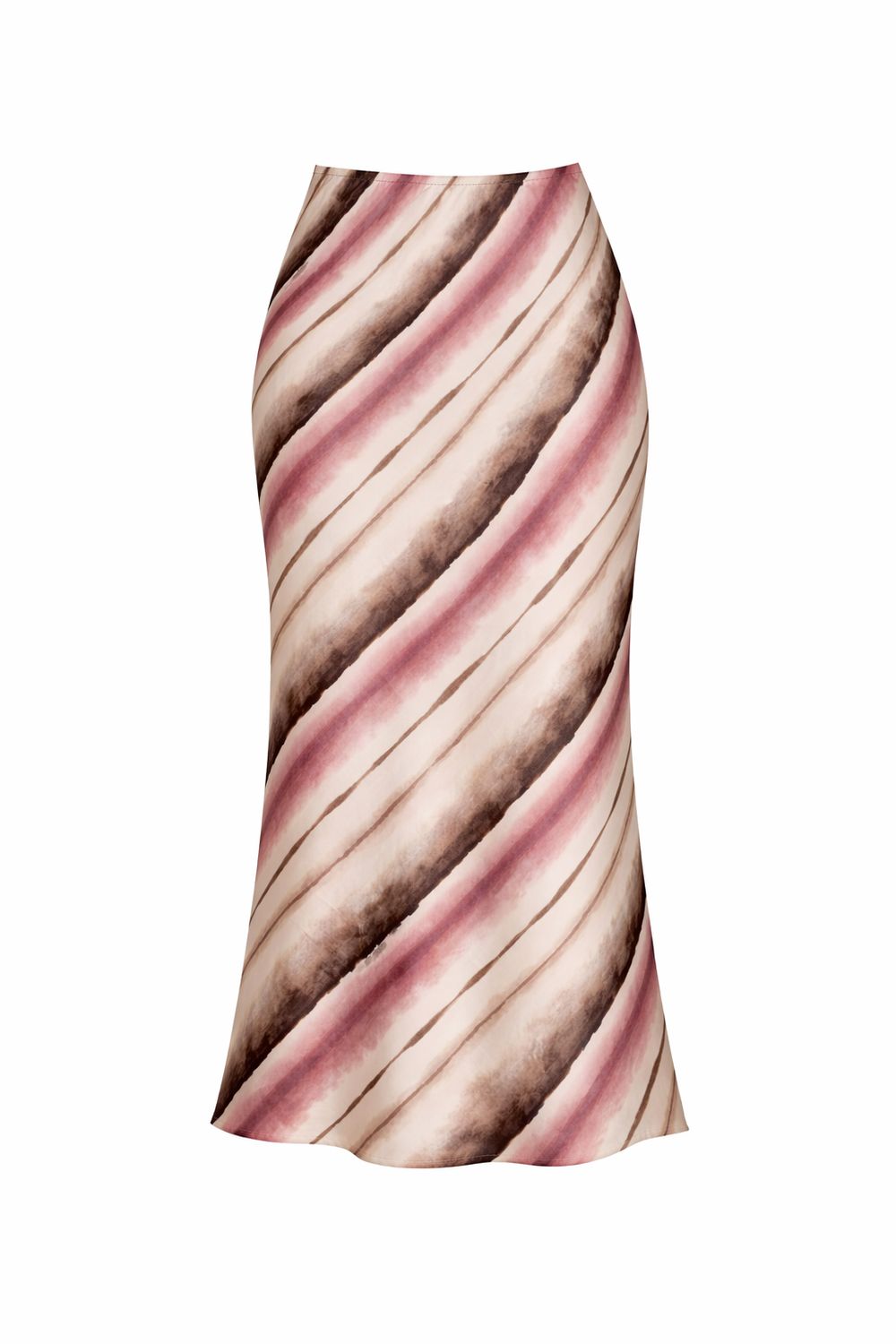 Viscose Printed Midi Skirt - Abstract Stripe Viscose Printed Midi Skirt - Abstract Stripe