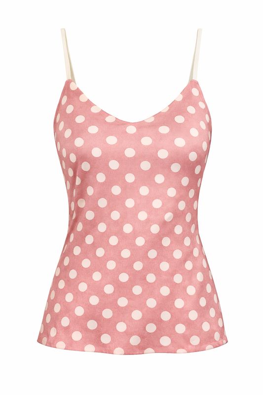 Viscose Printed Cami Top - Polka Dot