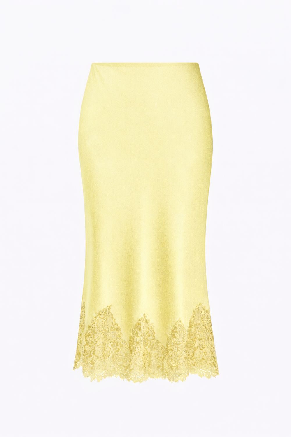 Lace Trim Viscose Skirt