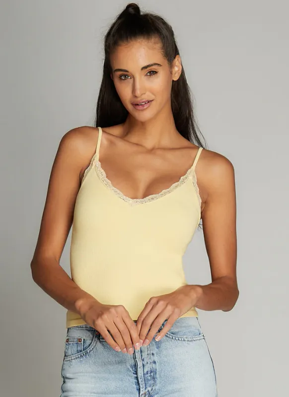 Lace Trim Cami - Bamboo