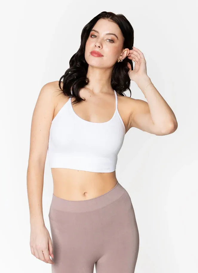 Bamboo Ribbed Cross Back Top