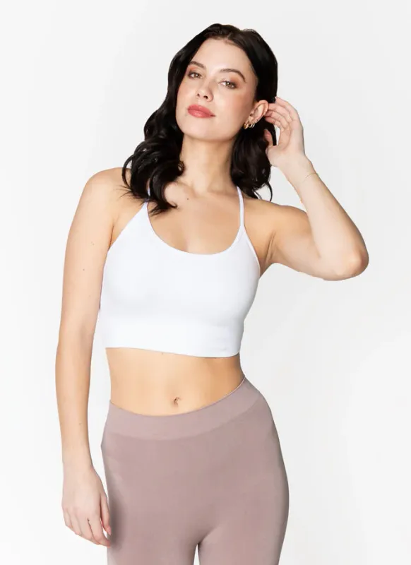 Bamboo Ribbed Cross Back Top