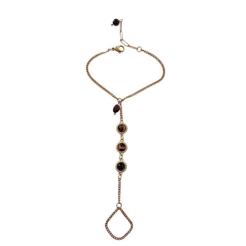 Tiger's Eye Gemstone Hand Chaim