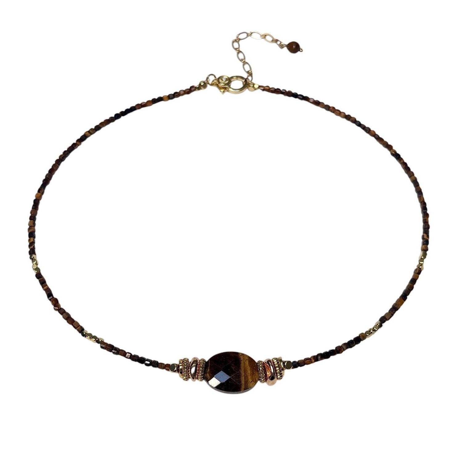 Tiger's Eye Beaded Necklace