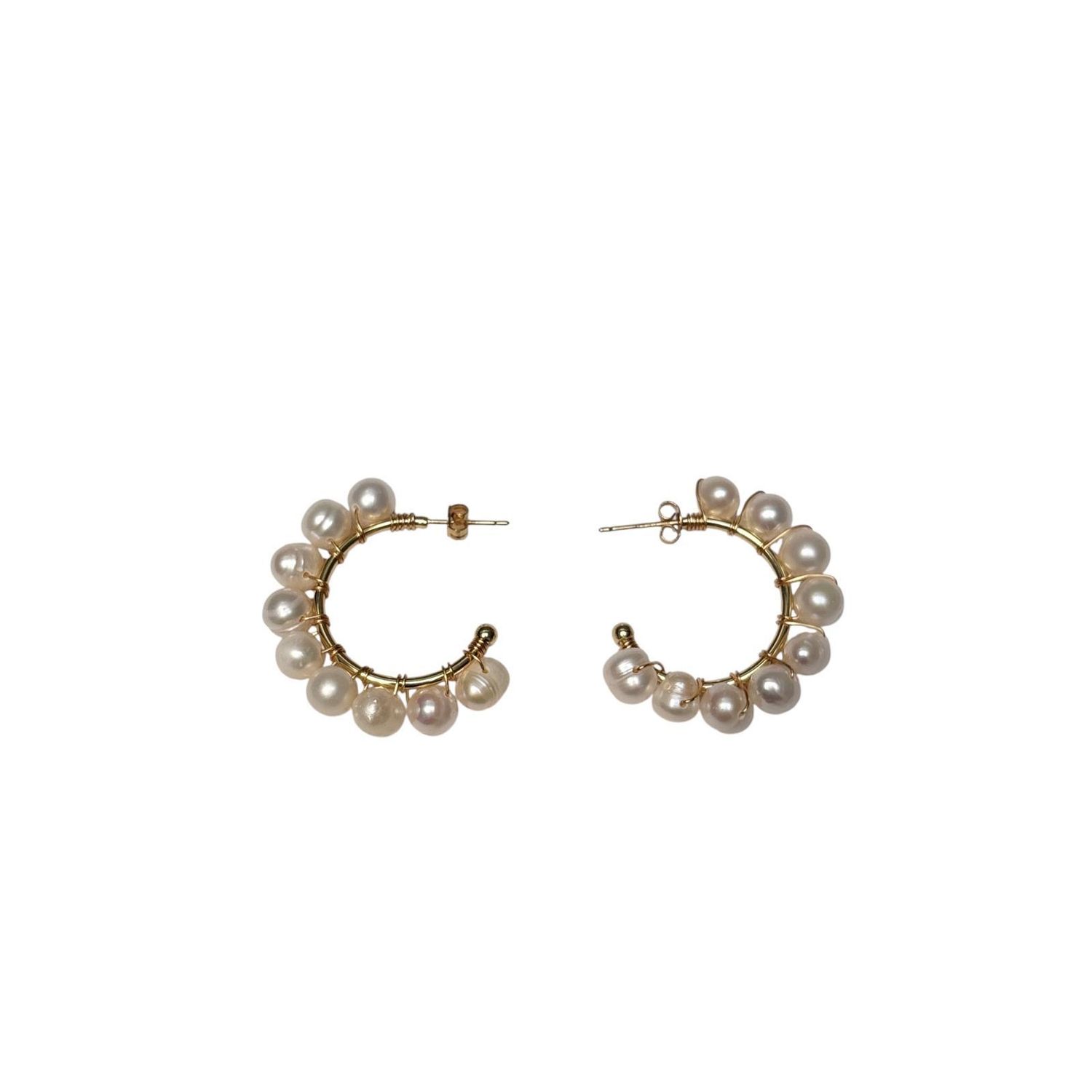 Fresh Water Pearl Hoops