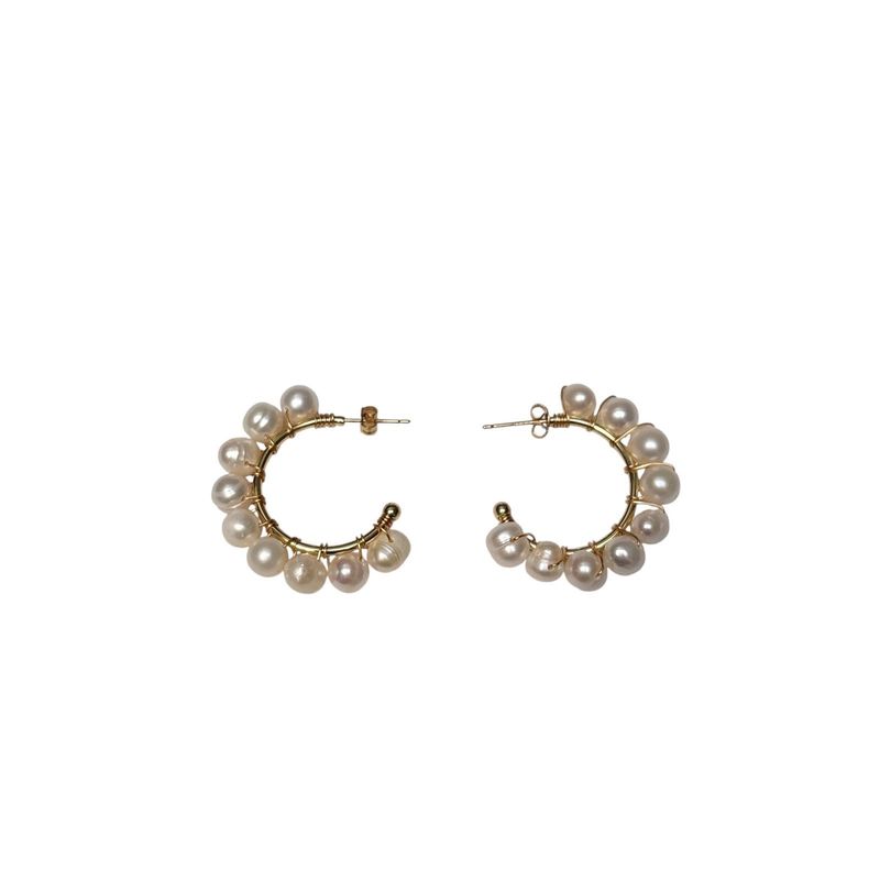 Fresh Water Pearl Hoops