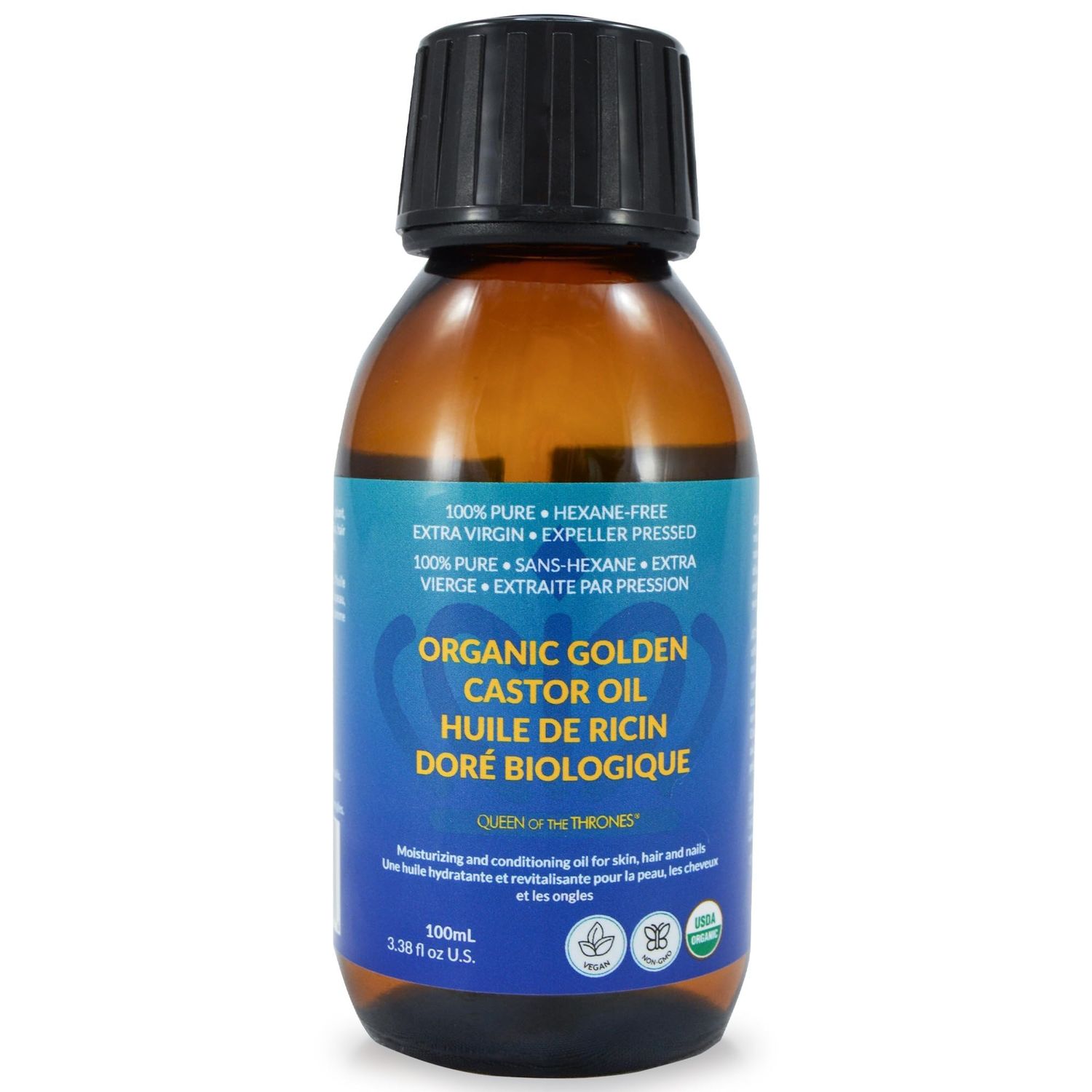 Organic Golden Castor Oil 100mL | Cold-Press