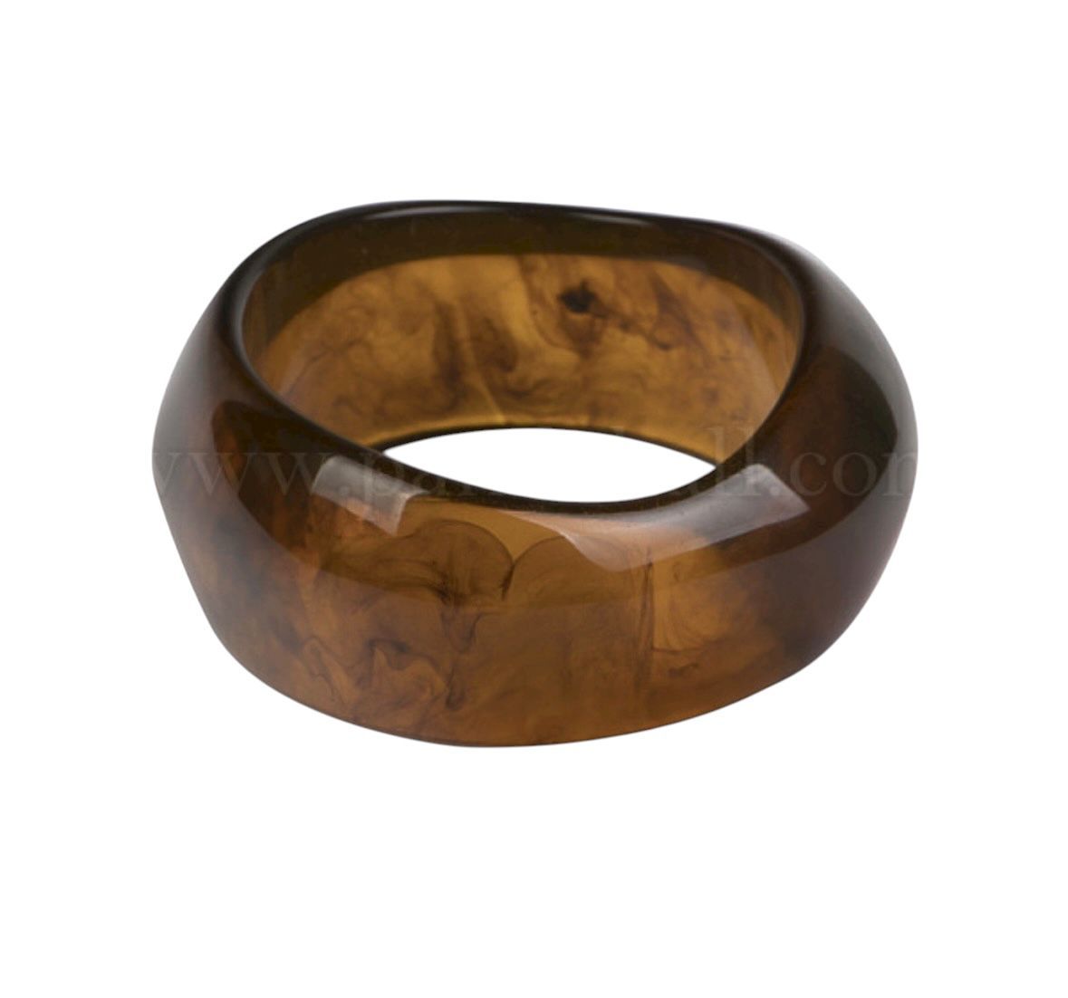 Resin Bangle Thick, Color: Brown