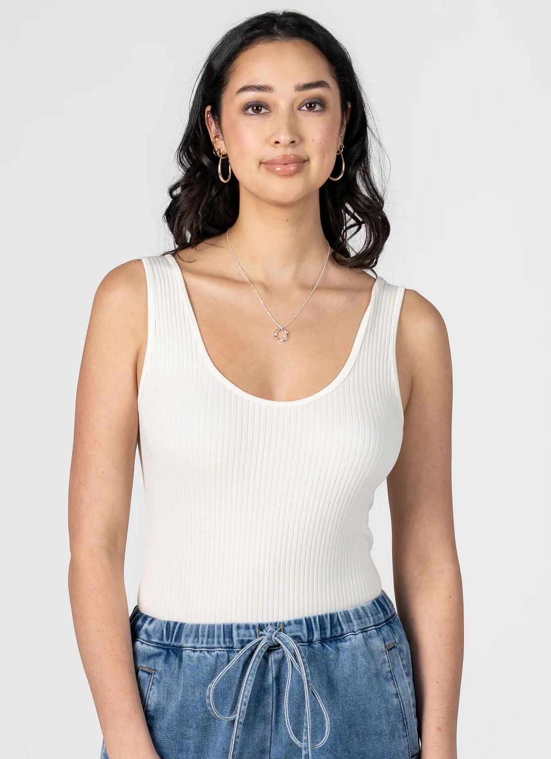 Rib Tank, Color: White
