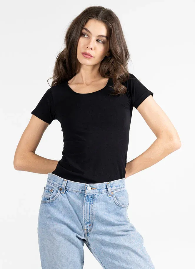 Bamboo Scoop Neck Top