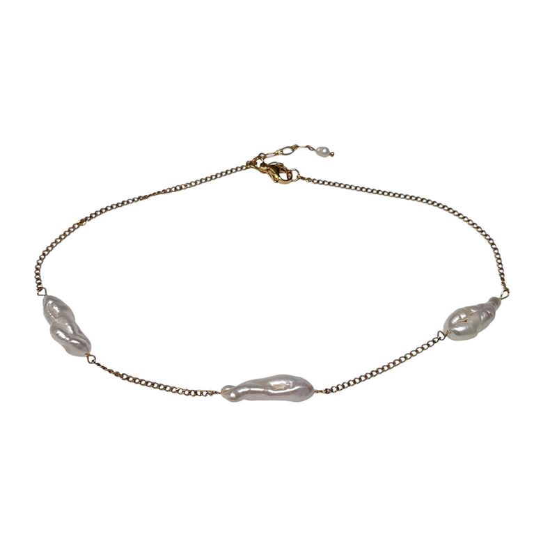 Baroque Pearl Keshi Cultured Freshwater Pearl Chain