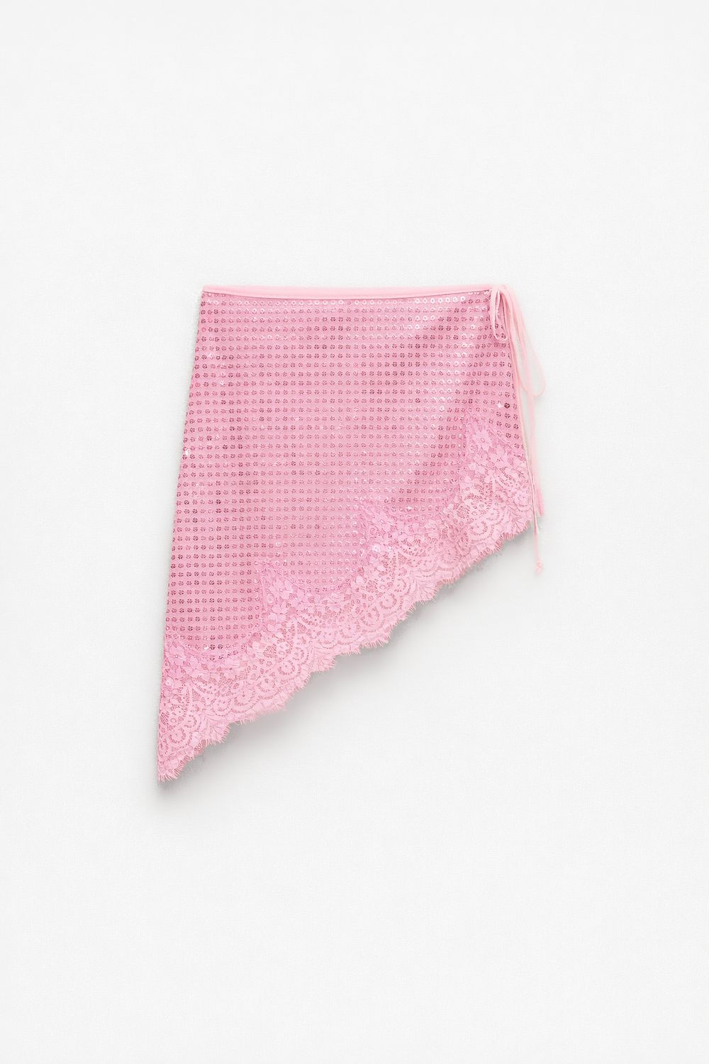 Sequin Lace Pareo Skirt, Color: Pink