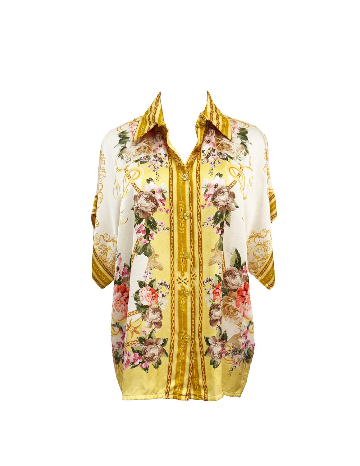Silk Button Down Top