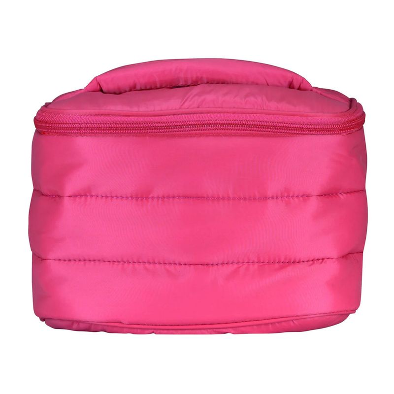 Train Case Puffer Bag - Peony Pink