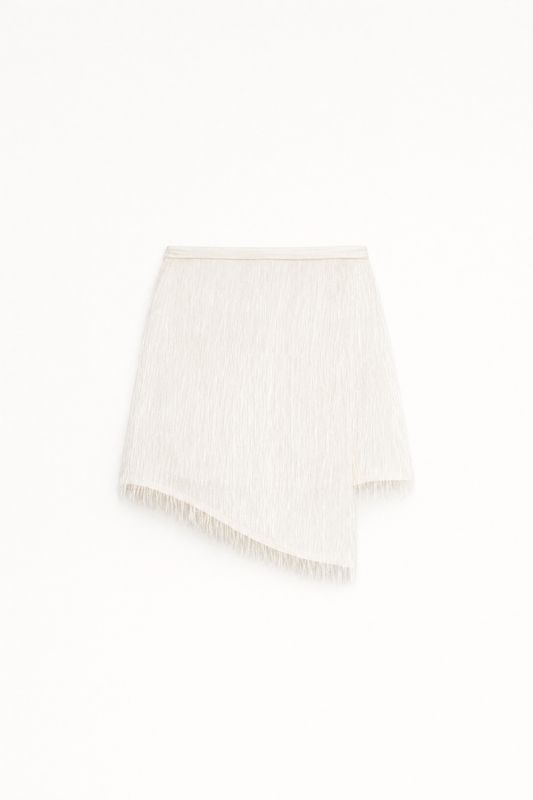 Fringe Skirt Cream