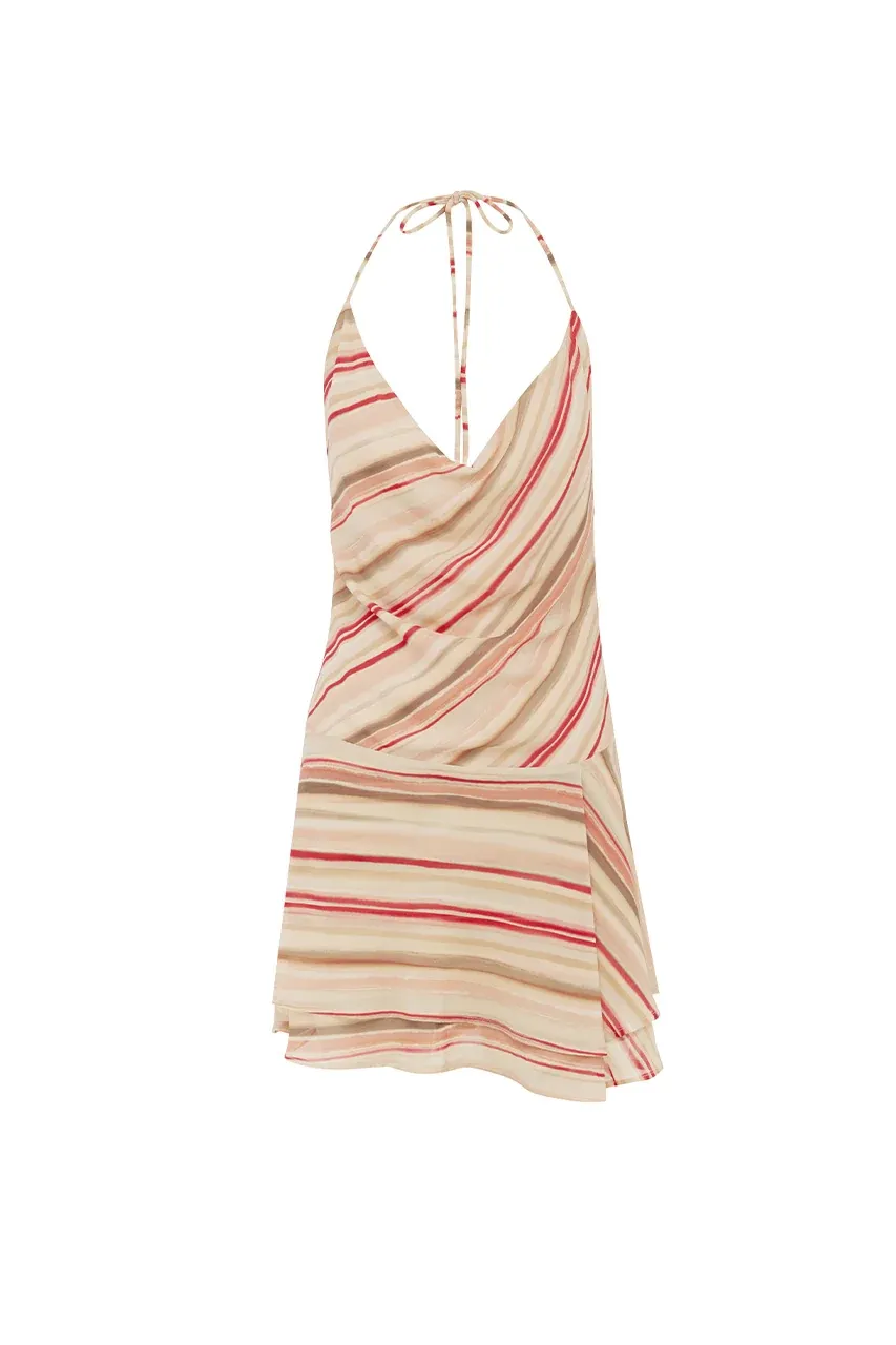 AMIKA COWL HANDKERCHIEF MINI DRESS - SADIE PINK AMIKA COWL HANDKERCHIEF MINI DRESS - SADIE PINK