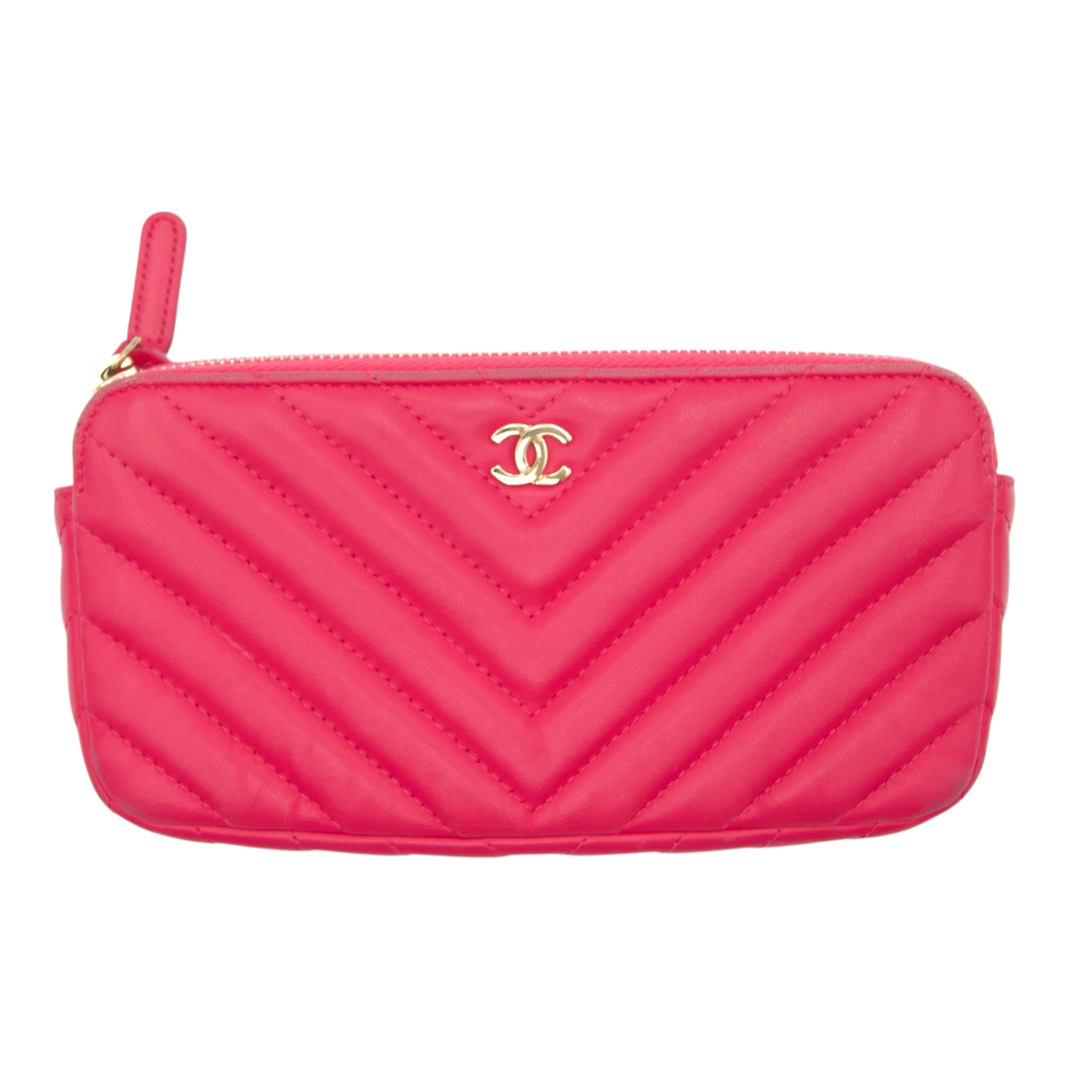 Chanel O Case – Chevron Quilted Lambskin (Pink)