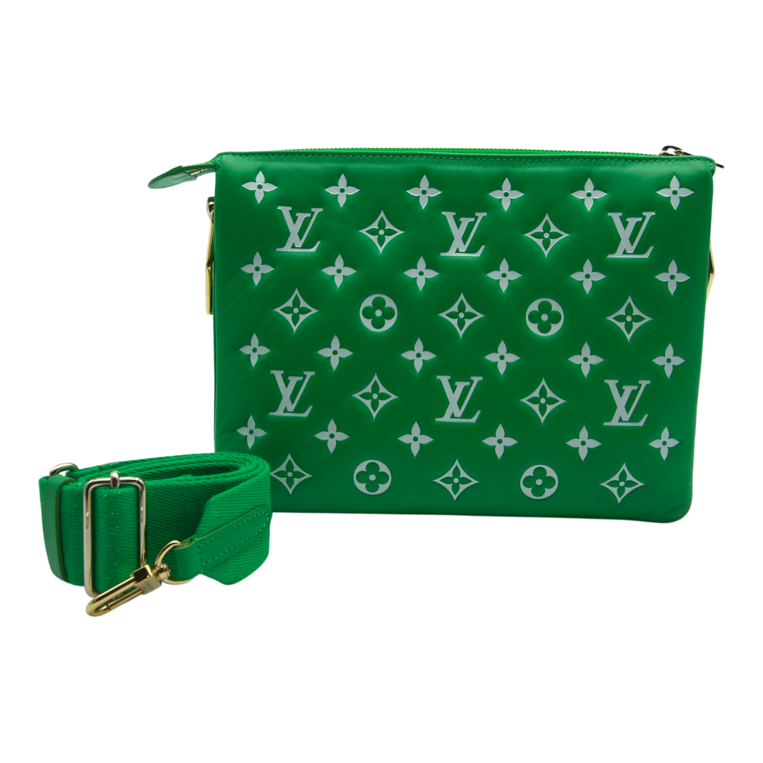 Louis Vuitton Coussin PM Green Monogram Empreinte Leather