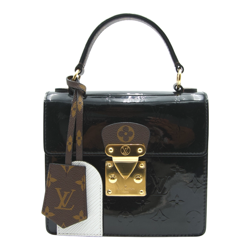 Louis Vuitton Spring Street Vernis Leather Monogram Canvas Top Handle &amp; Strap