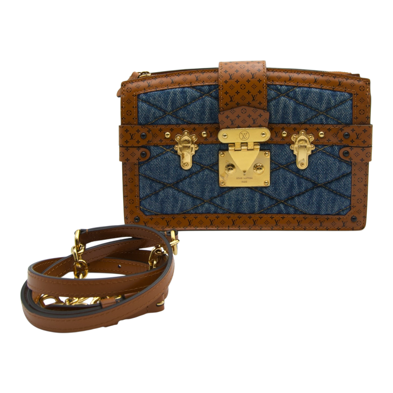 Louis Vuitton Petite Malle – Denim &amp; Monogram Leather