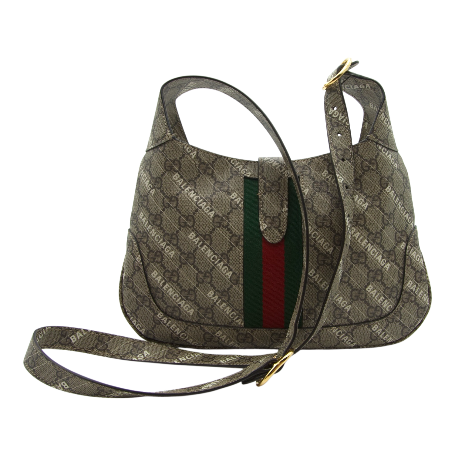Gucci x Balenciaga GG Supreme Jackie Shoulder Bag