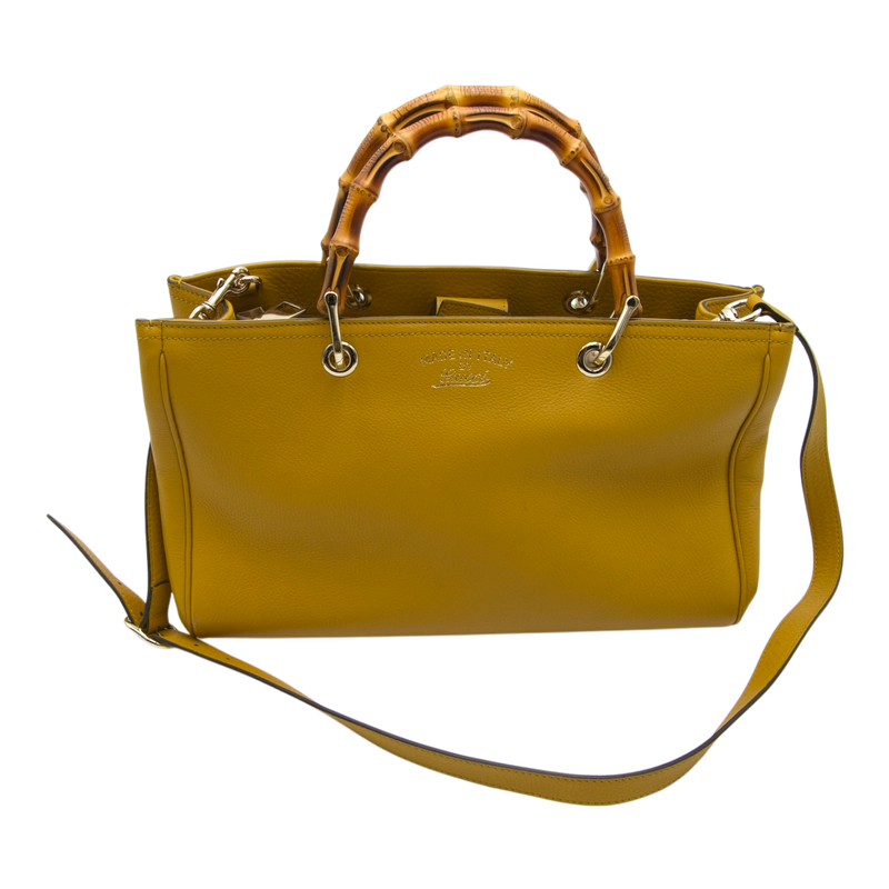 Gucci GG Bamboo Handle Leather Tote Bag