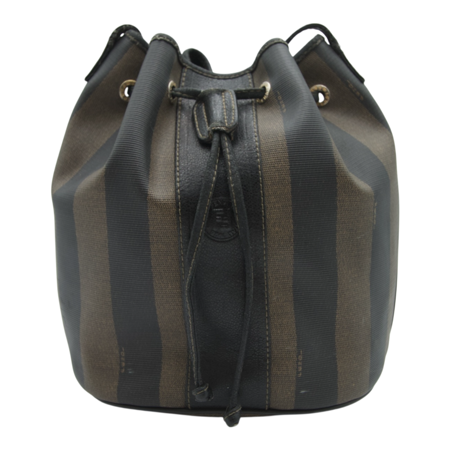 Fendi Pequin Stripe Bucket Bag