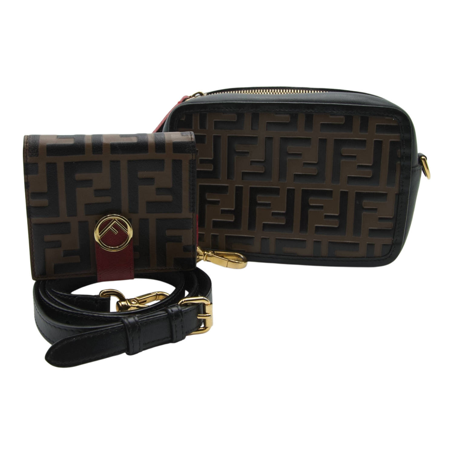 Fendi Camera Crossbody Bag with Matching Wallet