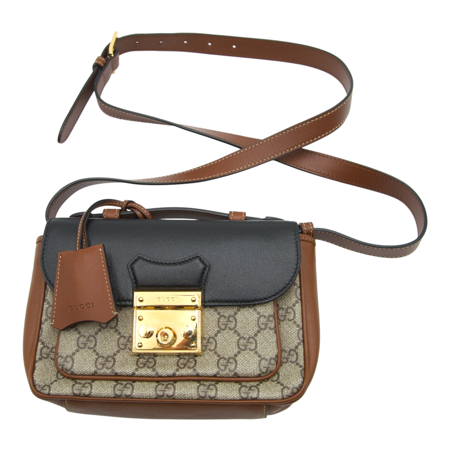 Gucci Padlock GG Supreme Small Shoulder Bag Tri-Color