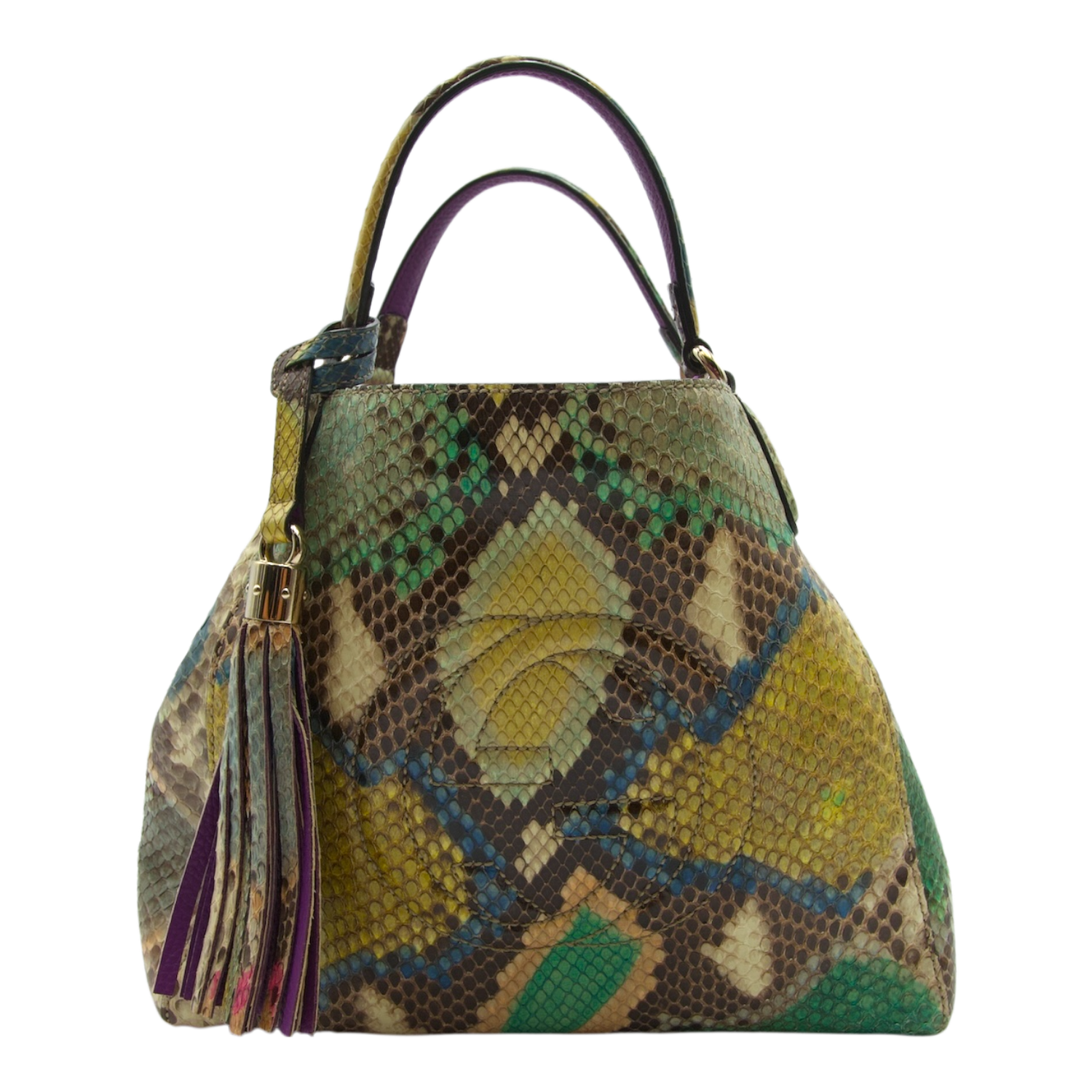 Gucci Python Soho Chain Tote, Multicolor