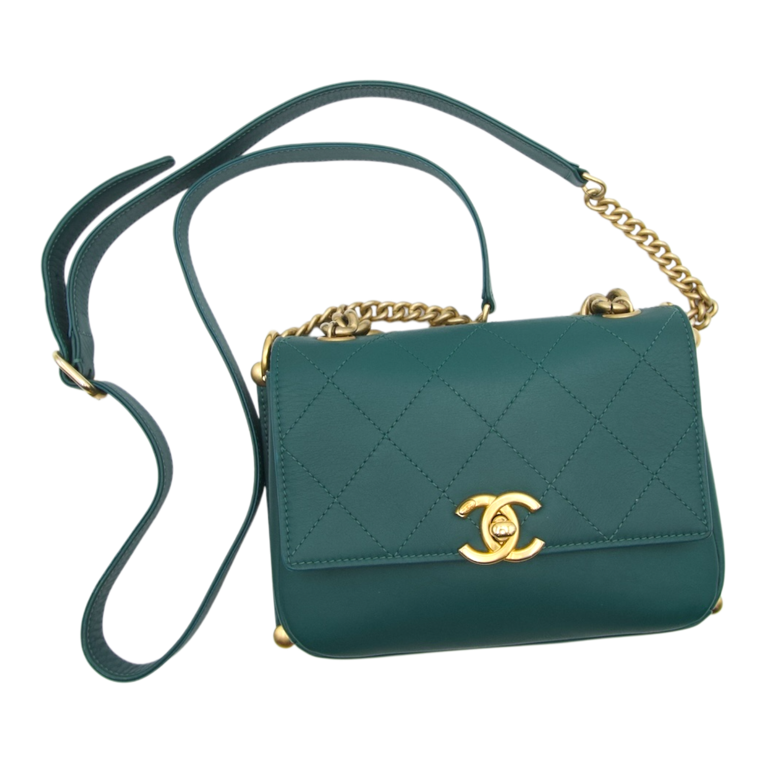 Chanel Small Flap Lambskin Green