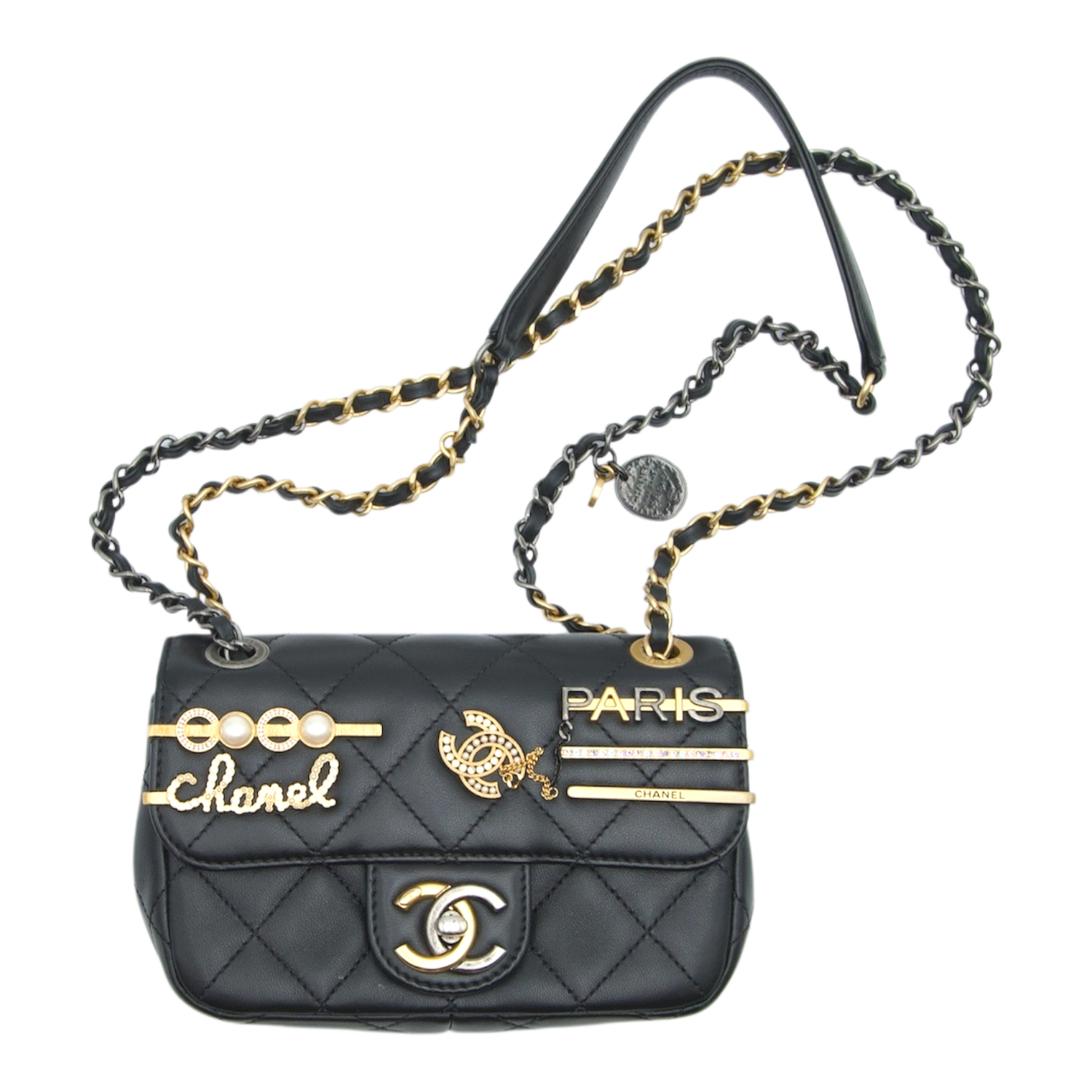 Chanel Lambskin CoCo Clips Chain Shoulder Bag