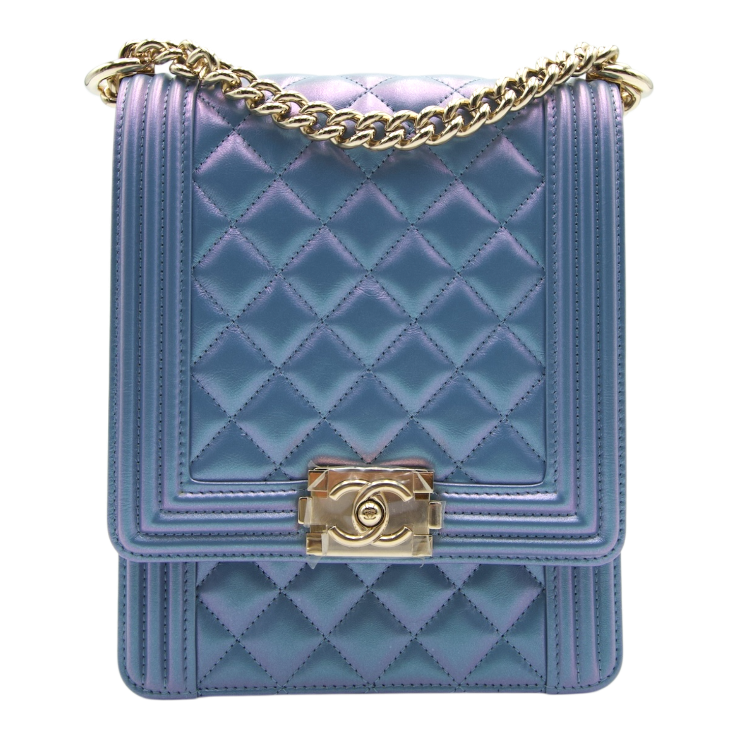 Chanel North South  Boy Bag Iridescent