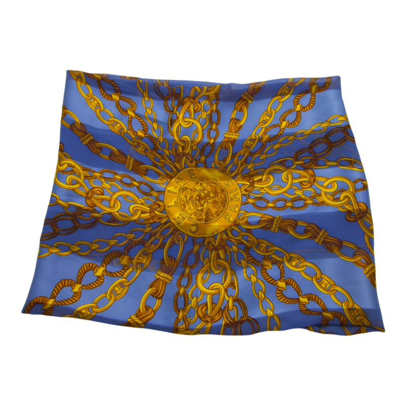 Celine Silk Scarf Blue