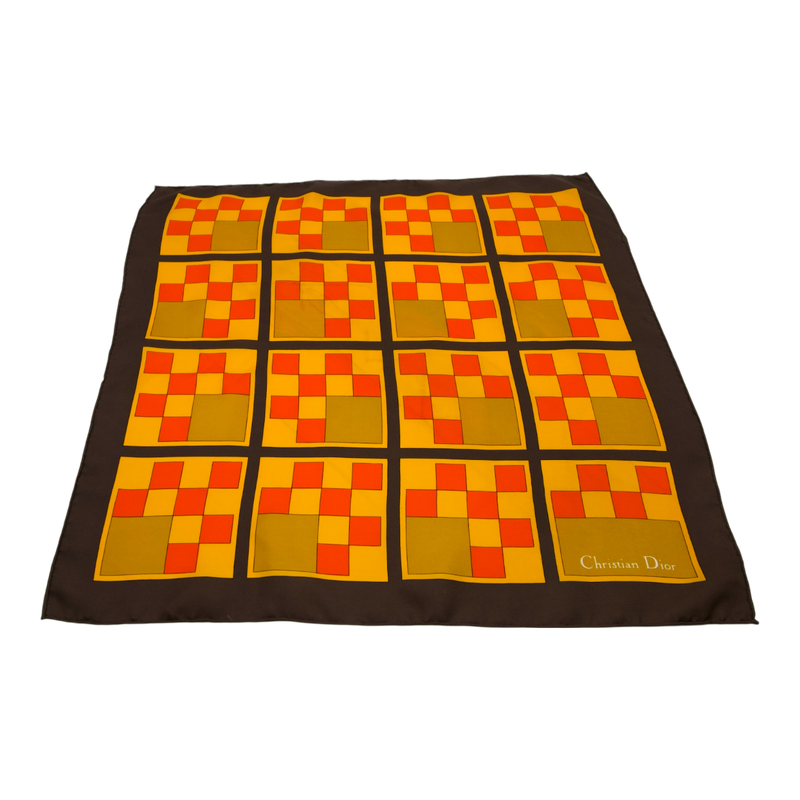 Dior vintage geometric silk scarf