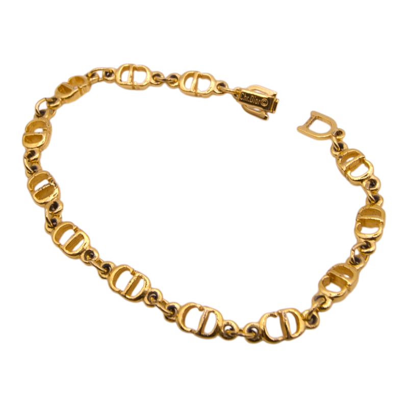 Dior vintage gold-plated “CD” link bracelet