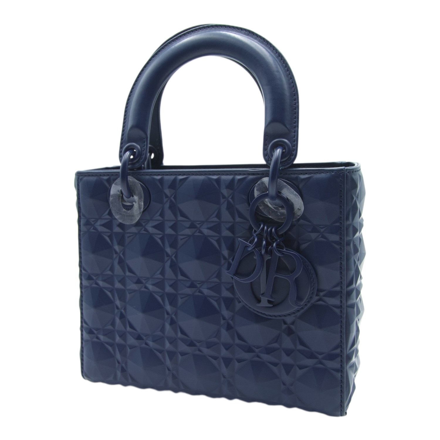 Dior Lady DiorDiamond Quilted Navy Blue
