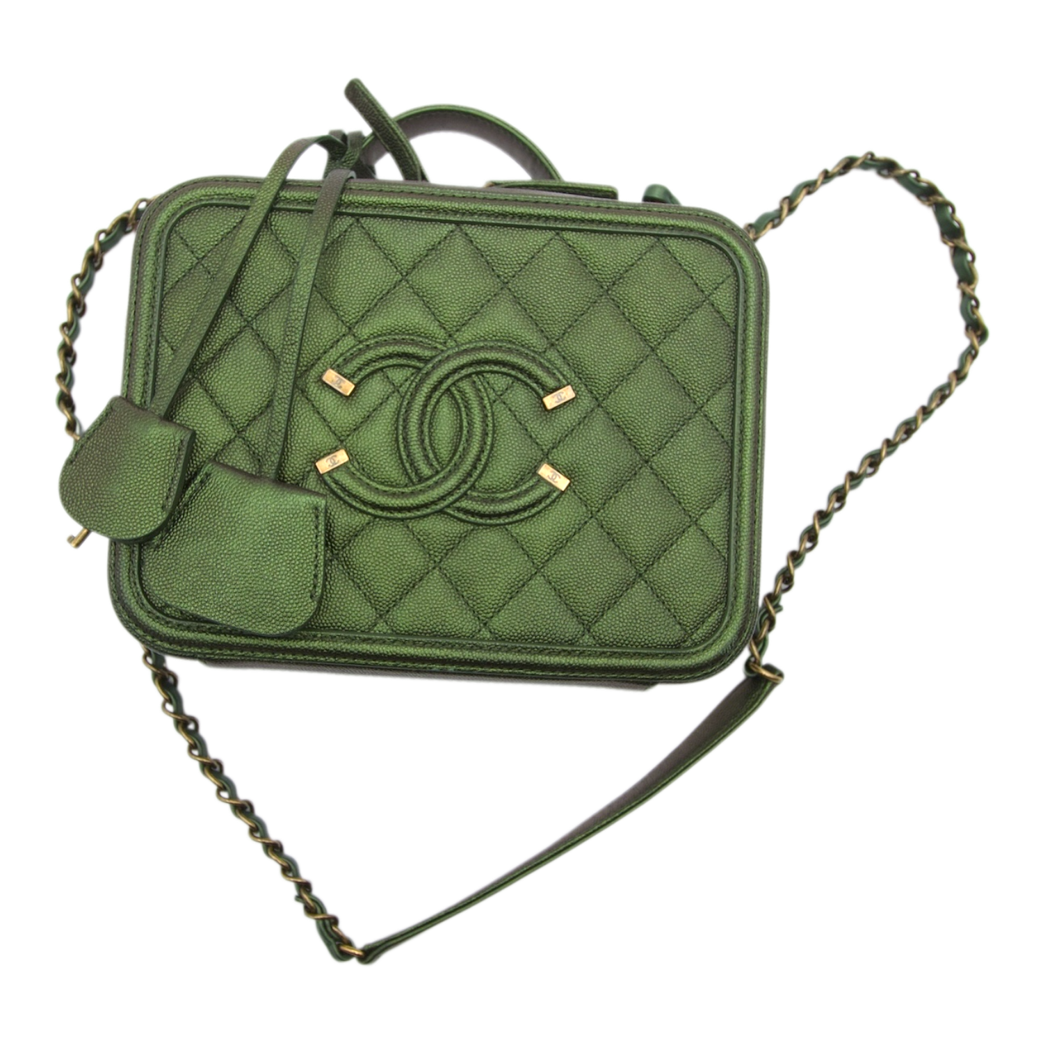 Chanel Filigree Iridescent Green