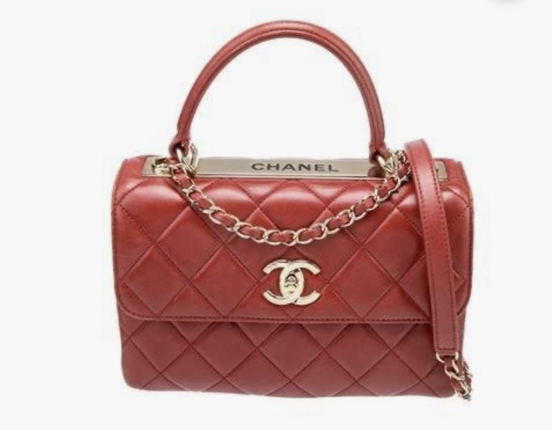 Chanel Trendy CC Flap Bag Tomato Red Lambskin