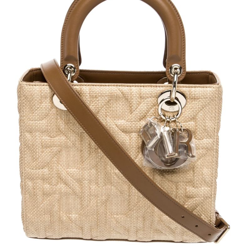 Dior Lady Dior MyABC Medium Raffia and Natural Leather