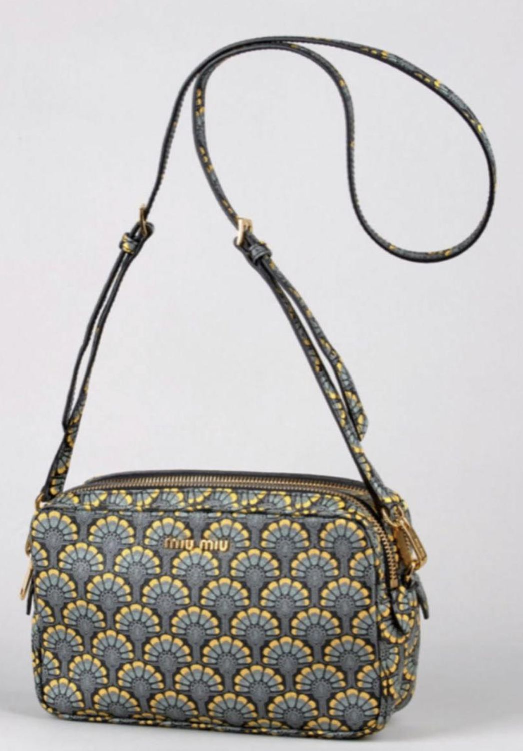 Miu Miu Floral Double Zip Crossbody Bag