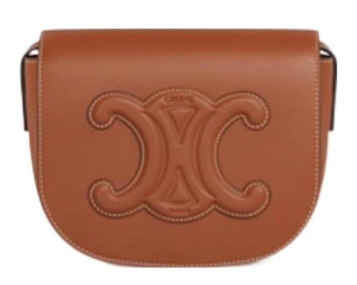 Celine Folco Cuir Triomphe Cognac